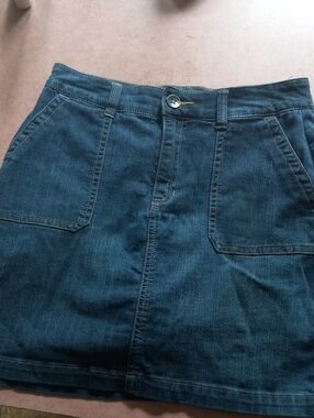 Croft & Barrow Dark Blue Denim Mini Skirt